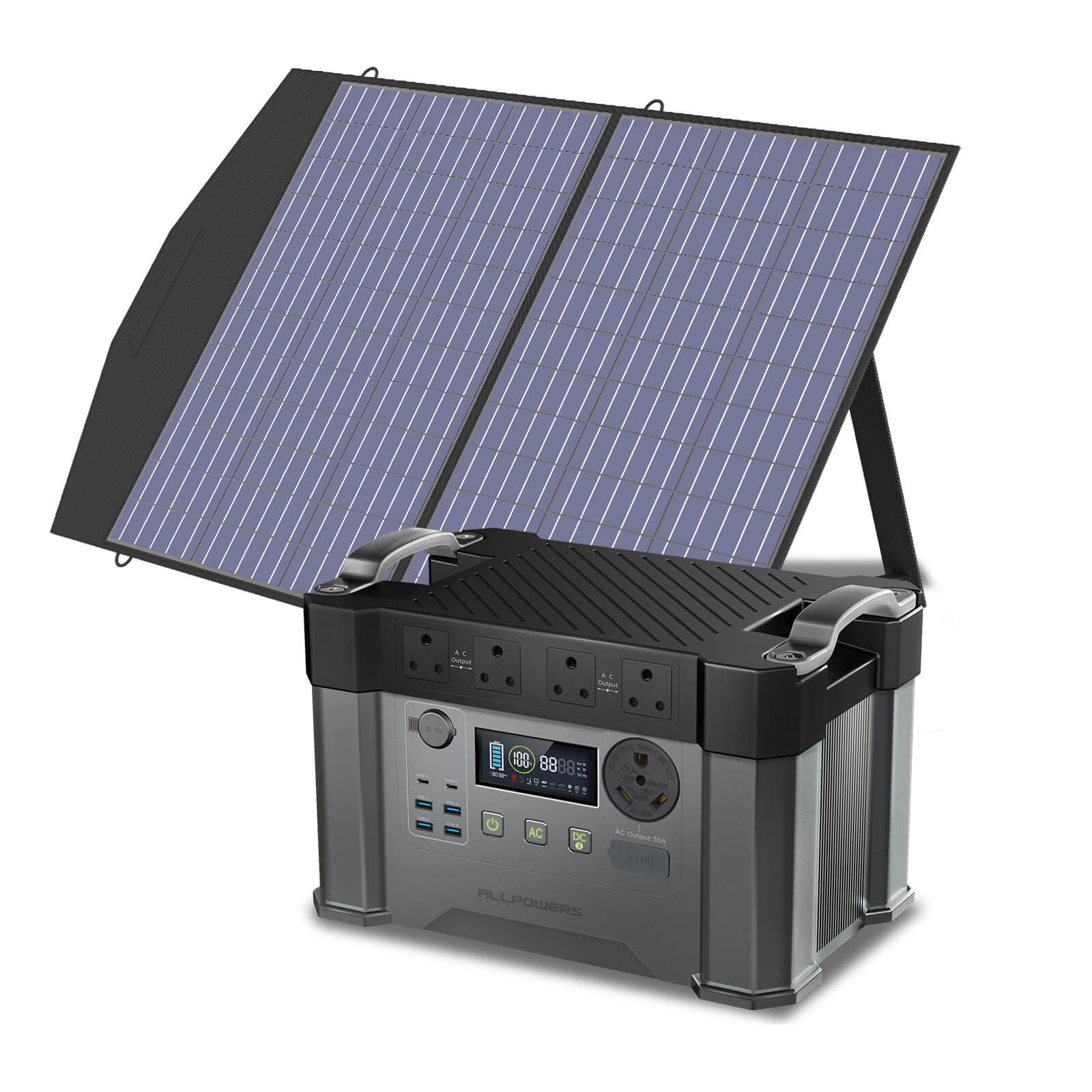ALLPOWERS Solar Generator Kit 2400W (S2000 Pro + SP027 100W Solar Panel)