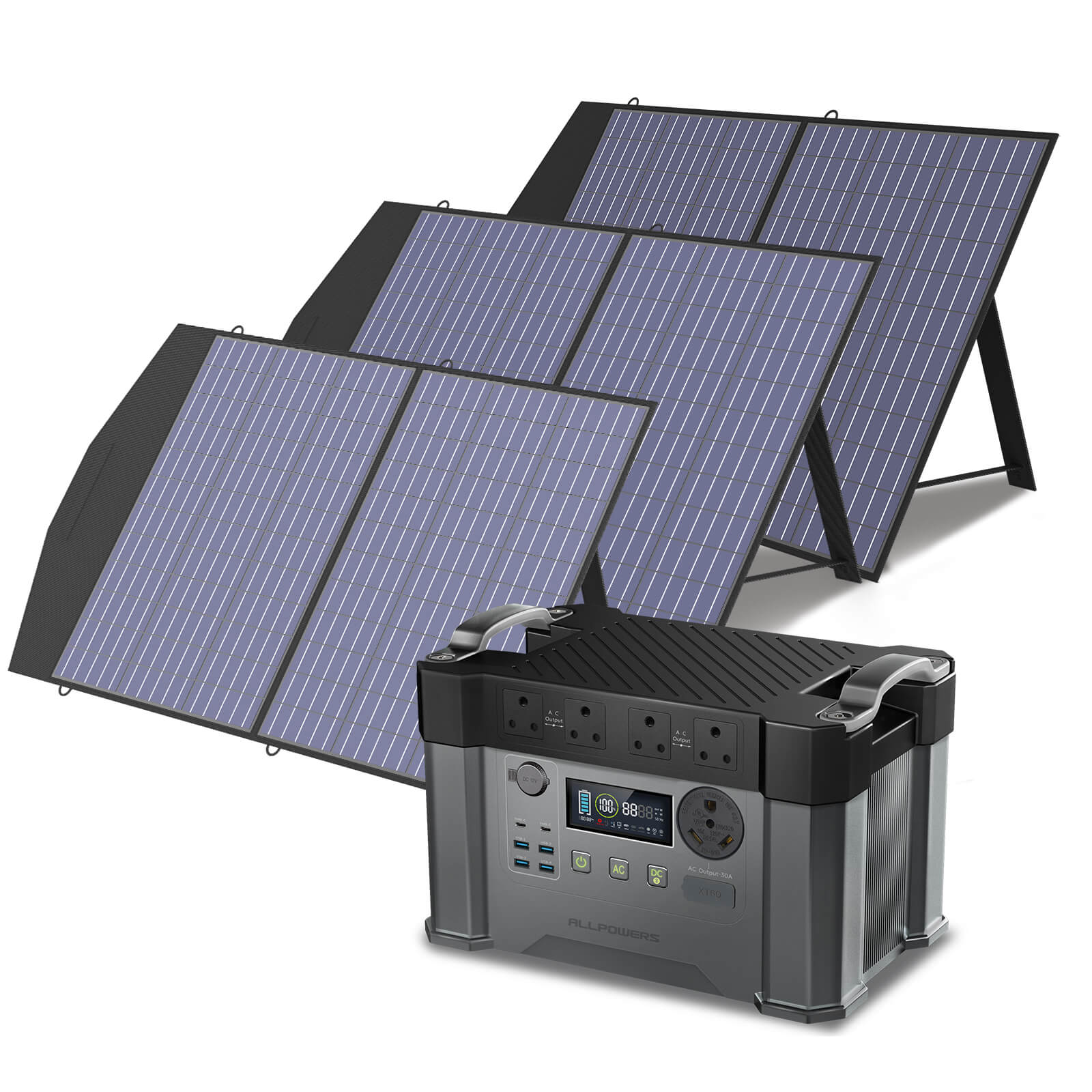 ALLPOWERS Solar Generator Kit 2400W (S2000 Pro + SP027 100W Solar Panel)
