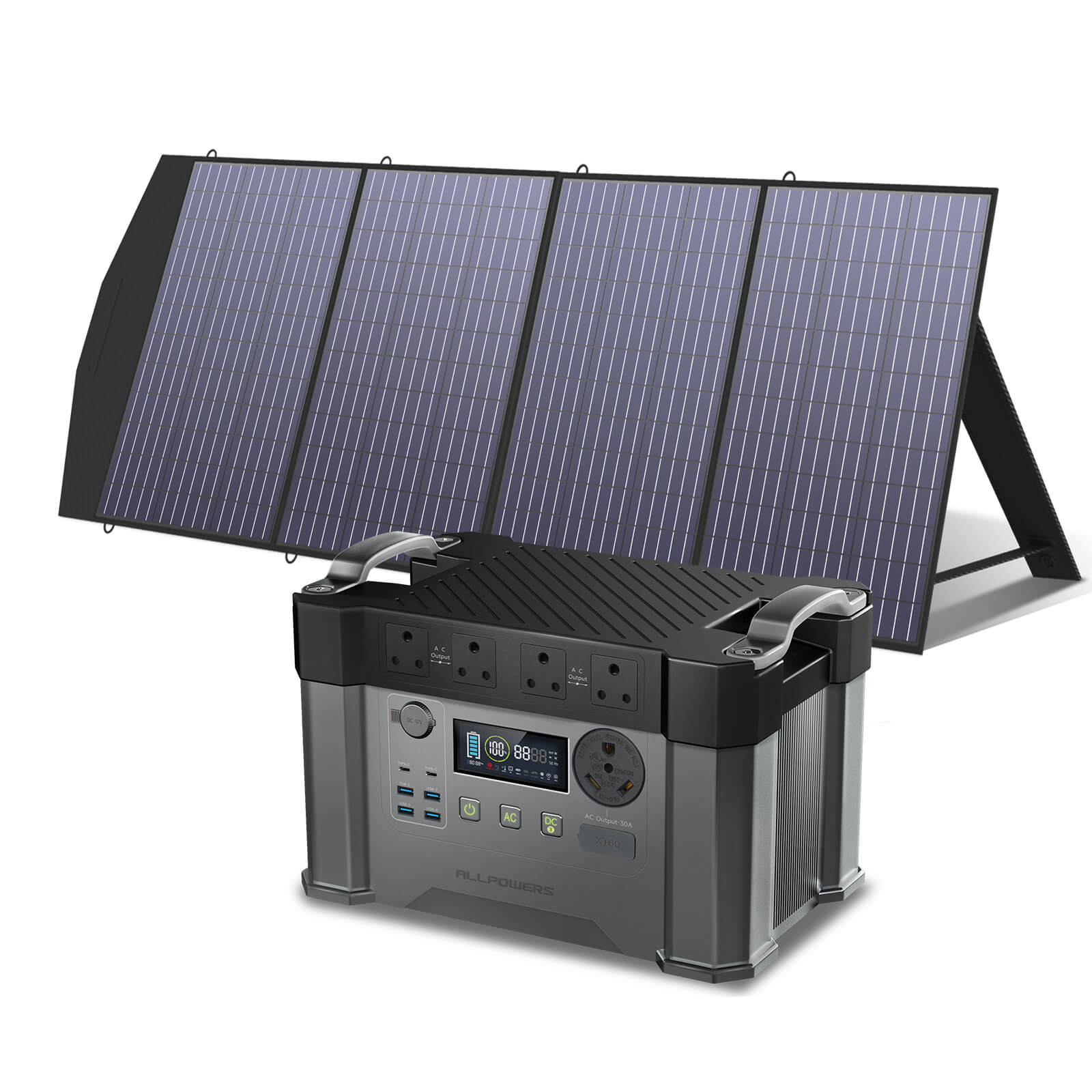 ALLPOWERS Solar Generator Kit 2400W (S2000 Pro + SP033 200W Solar Panel)