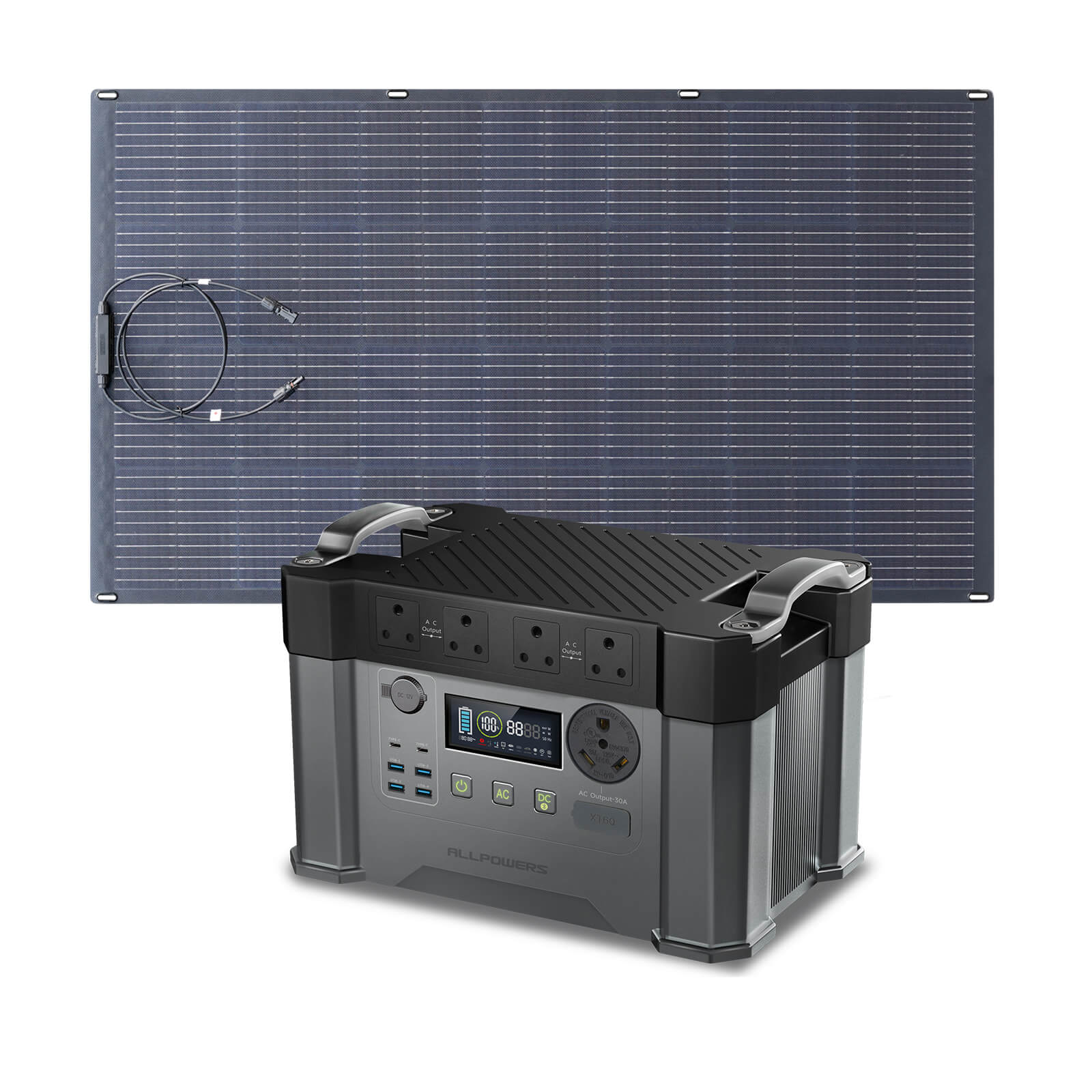 ALLPOWERS Solar Generator Kit 2400W (S2000 Pro + SF200 200W Flexible Solar Panel)