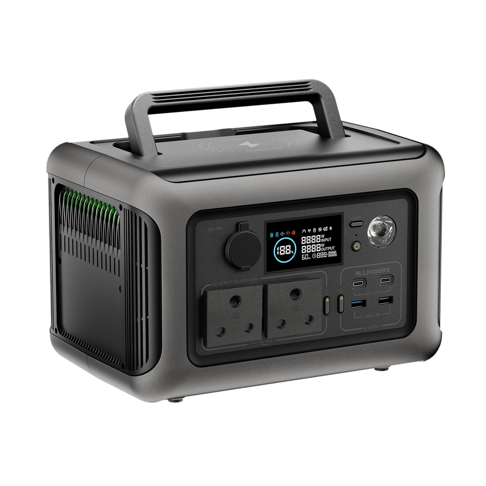 ALLPOWERS R600 Portable Power Station 600W 299Wh LiFeP04 Battery