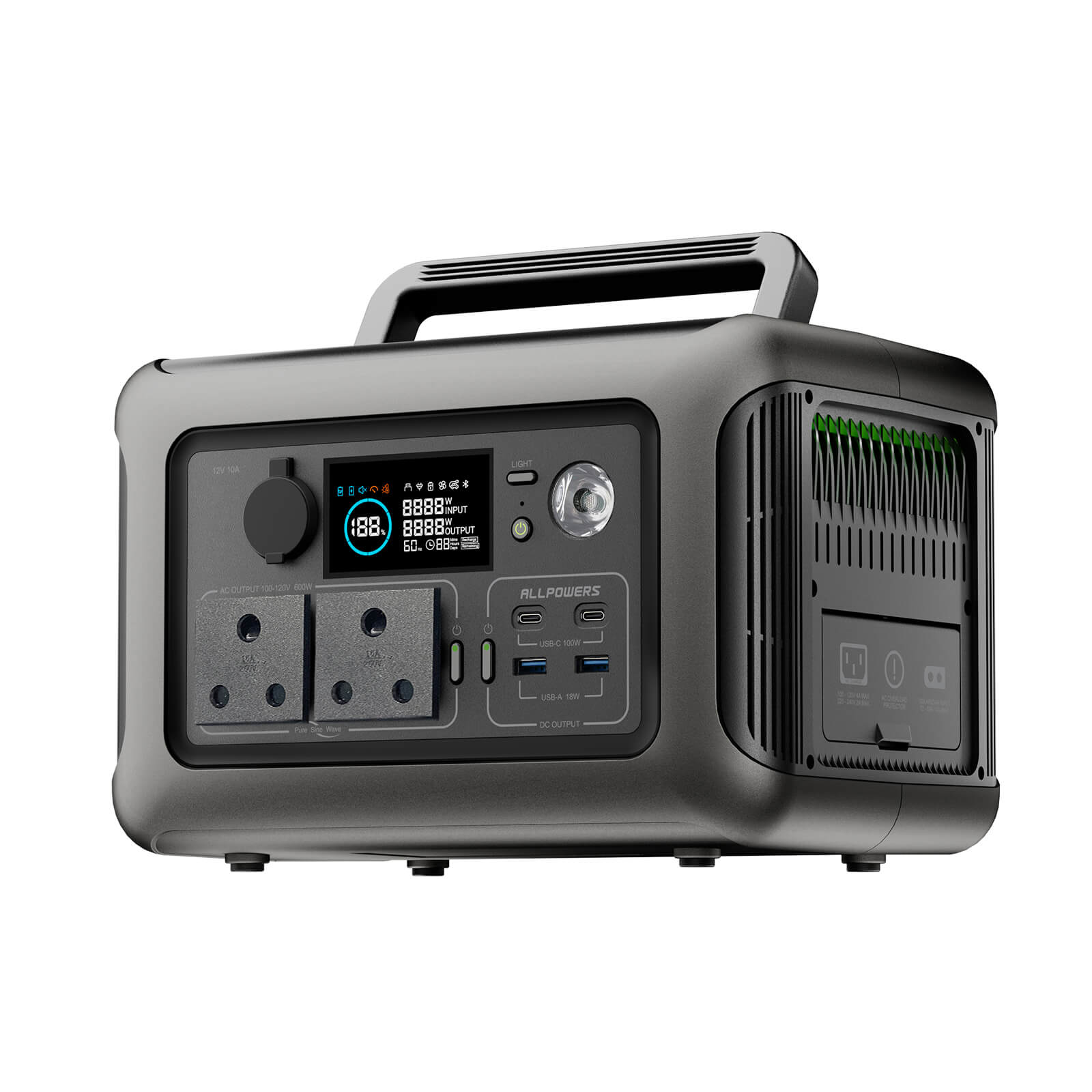 ALLPOWERS R600 Portable Power Station 600W 299Wh LiFeP04 Battery