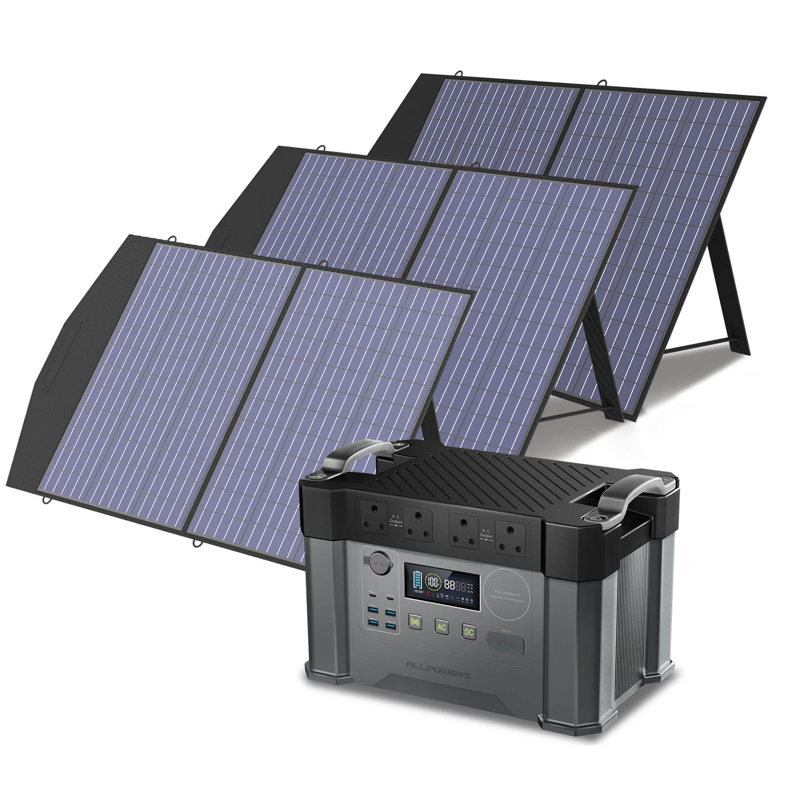 ALLPOWERS Solar Generator Kit 2000W (S2000 + SP027 100W Solar Panel)