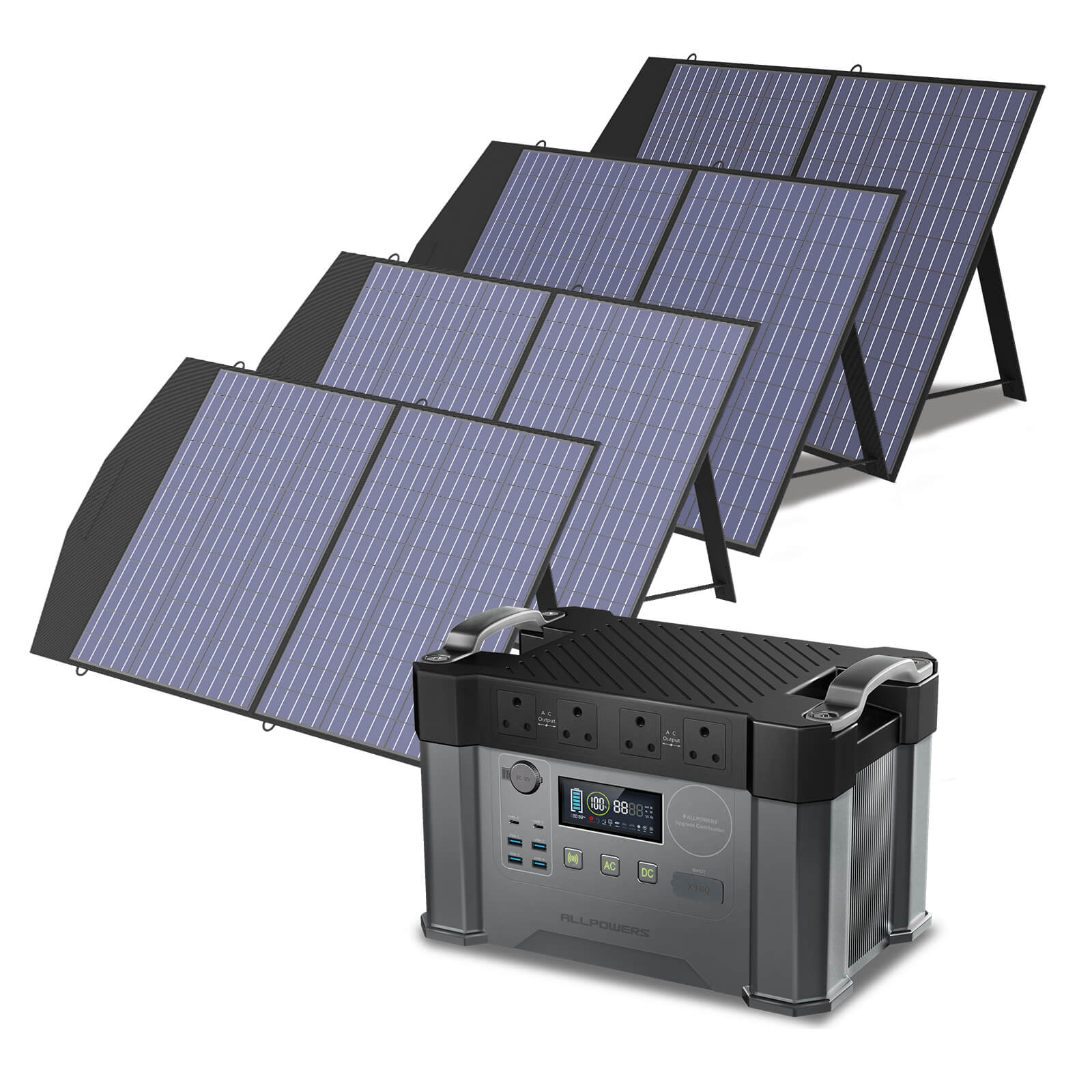 ALLPOWERS Solar Generator Kit 2000W (S2000 + SP027 100W Solar Panel)