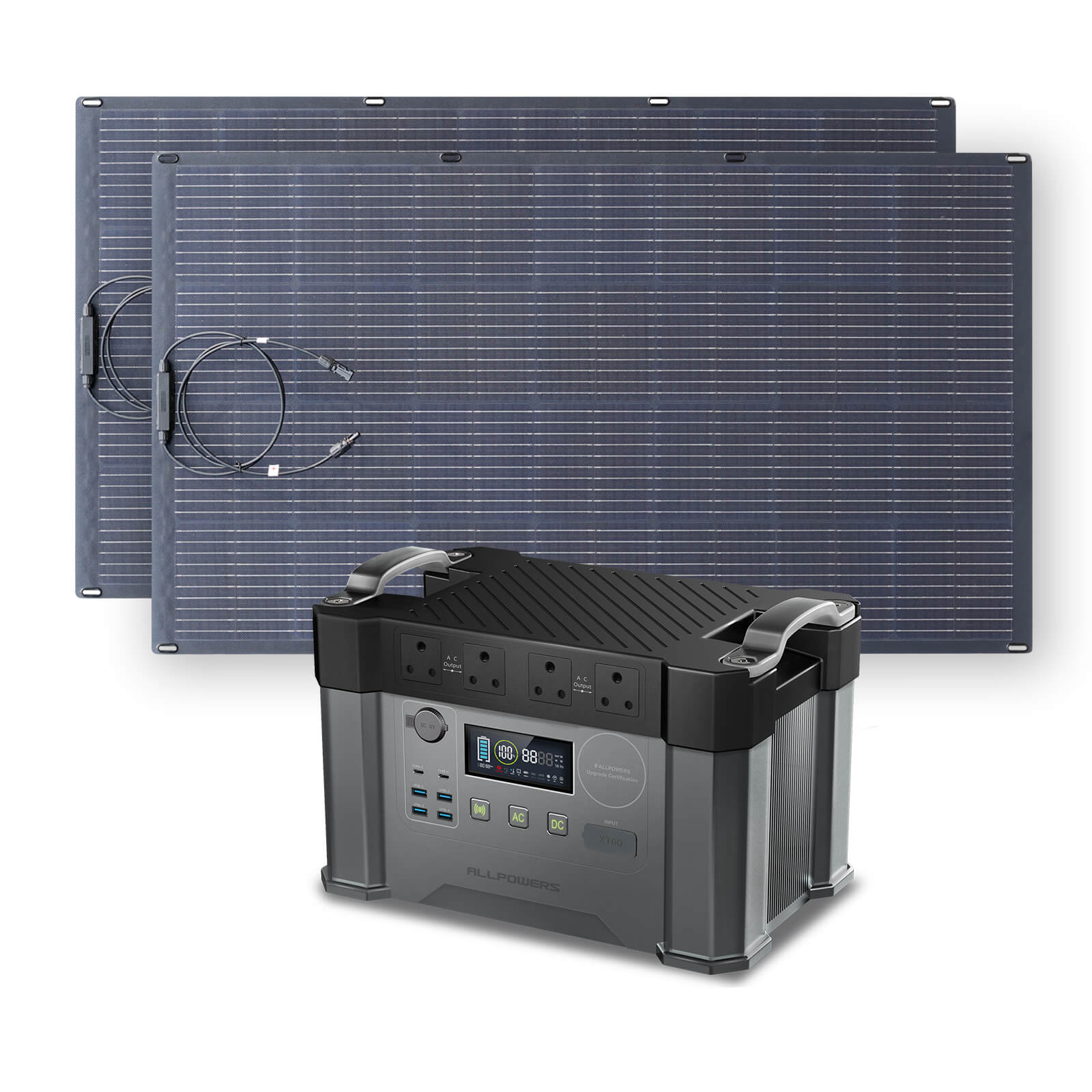 ALLPOWERS Solar Generator Kit 2000W (S2000 + SF200 200W Flexible Solar Panel)