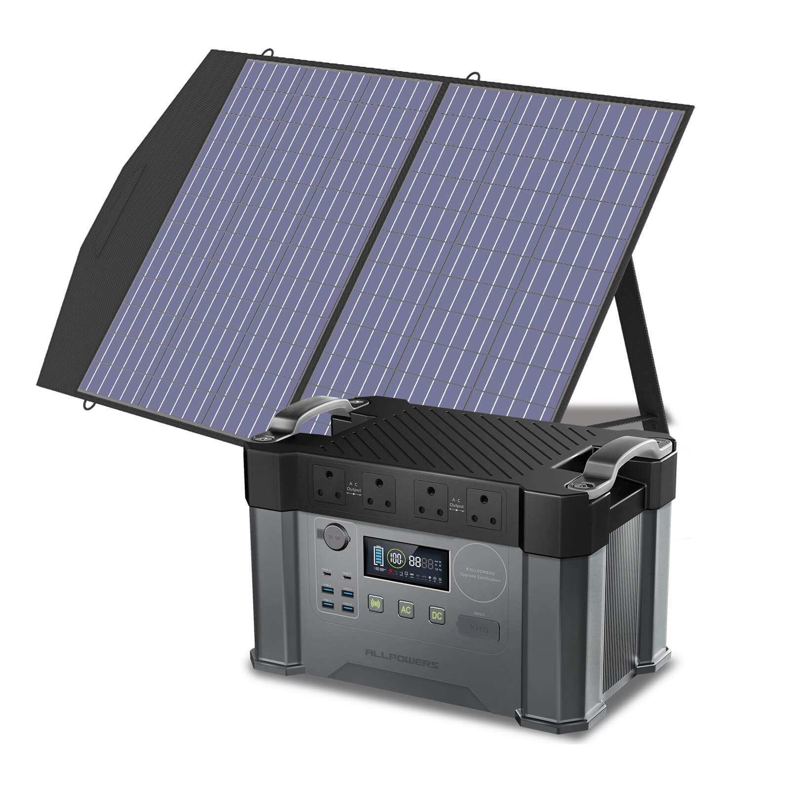 ALLPOWERS Solar Generator Kit 2000W (S2000 + SP027 100W Solar Panel)