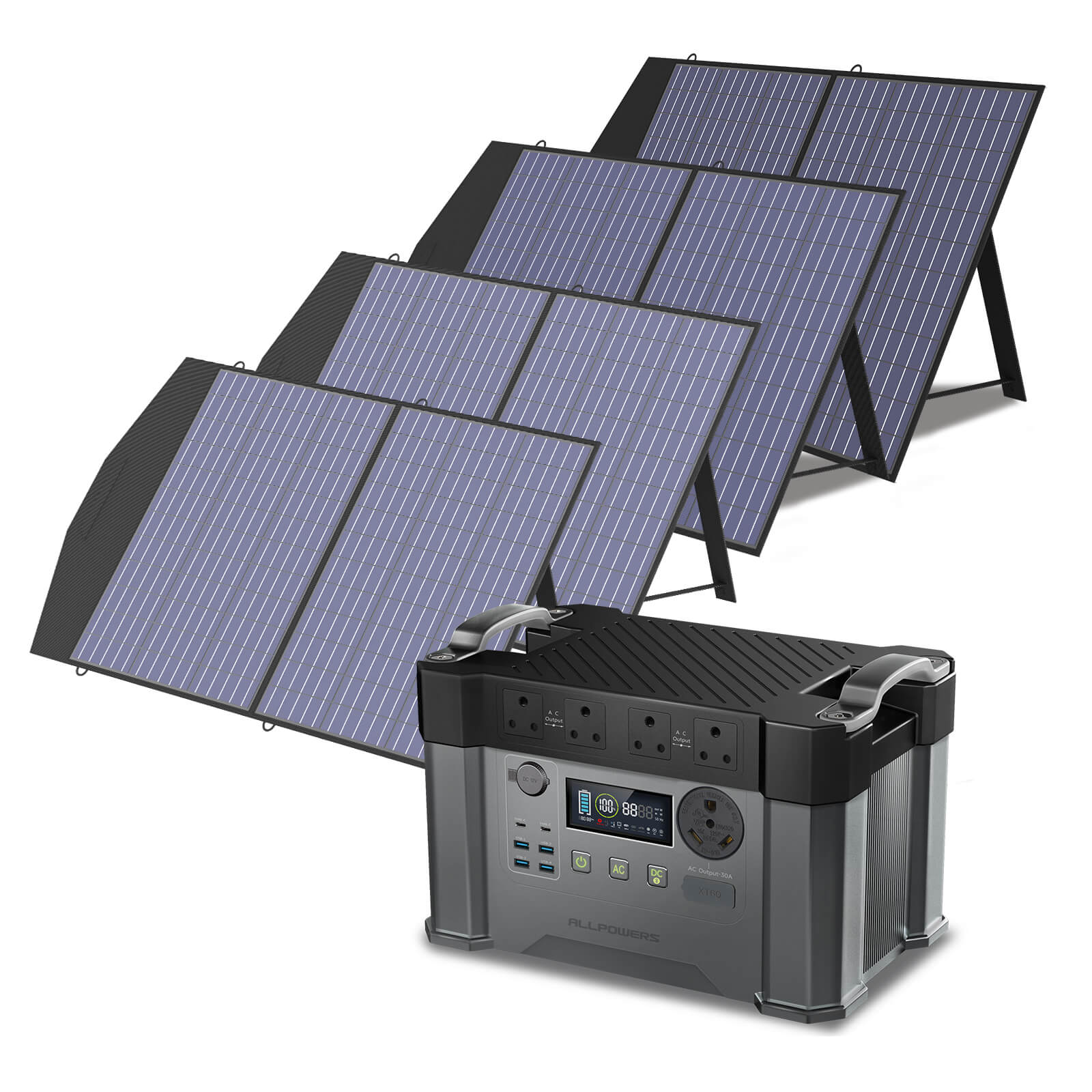 ALLPOWERS Solar Generator Kit 2400W (S2000 Pro + SP027 100W Solar Panel)