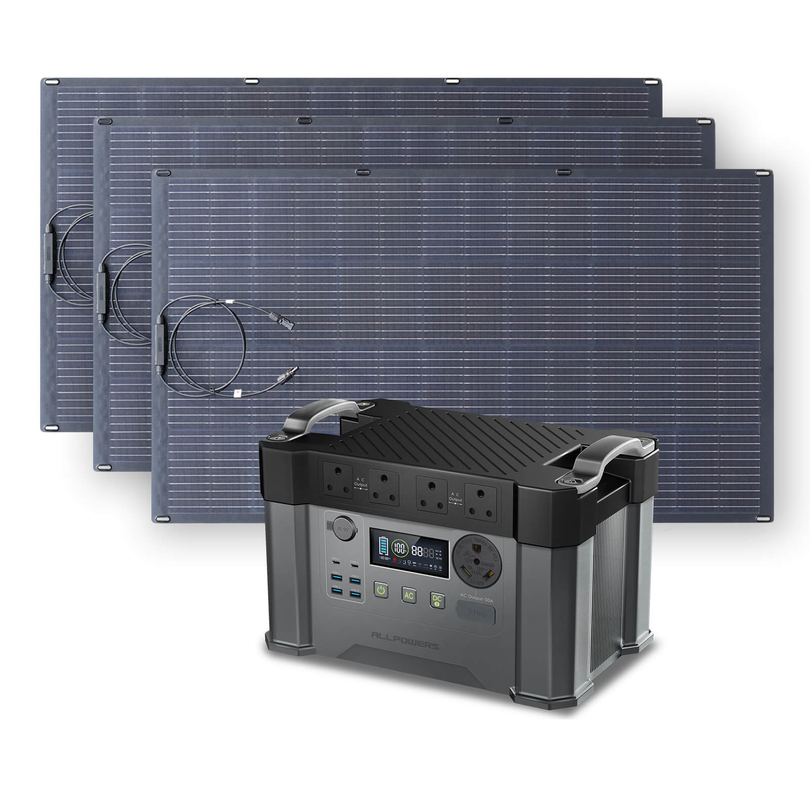 ALLPOWERS Solar Generator Kit 2400W (S2000 Pro + SF200 200W Flexible Solar Panel)