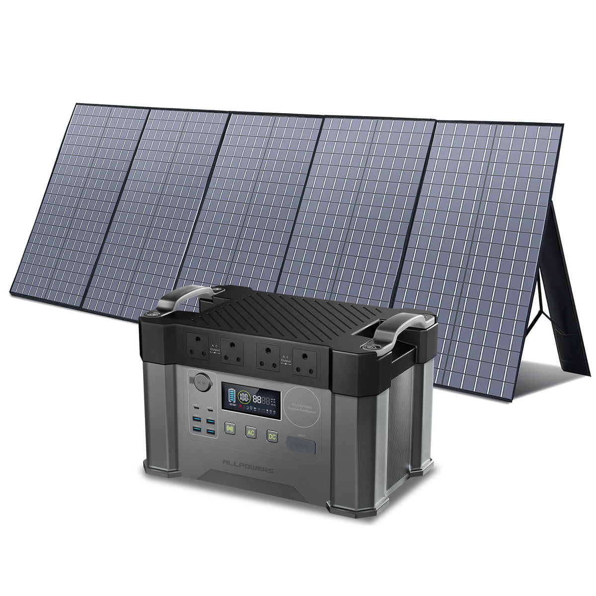 Genison Solar Generator ALLPOWERS Solar Generator Kit 2000W (S2000 + SP037 400W Solar Panel)