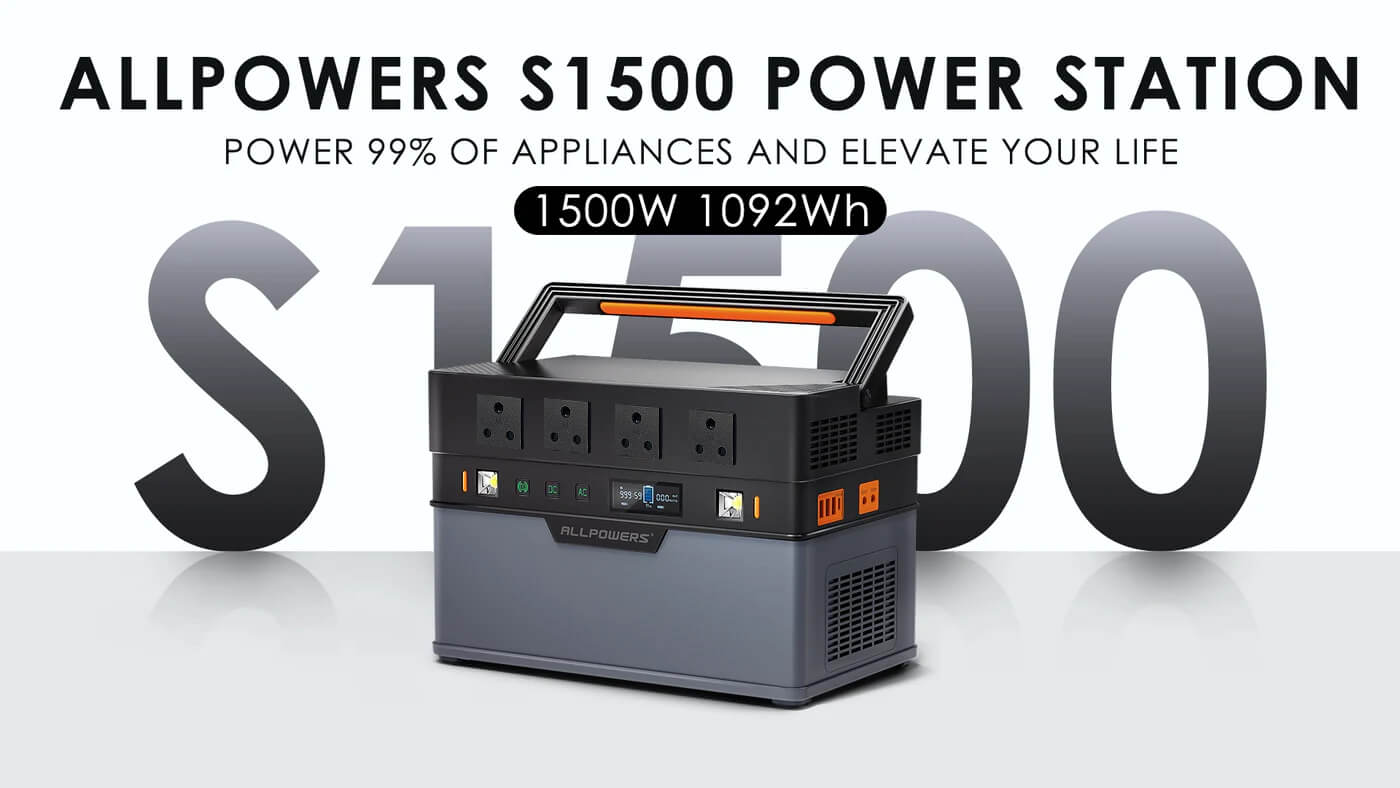 Portable Power Station 1500W 1092Wh Backup Power |ALLPOWERS S1500