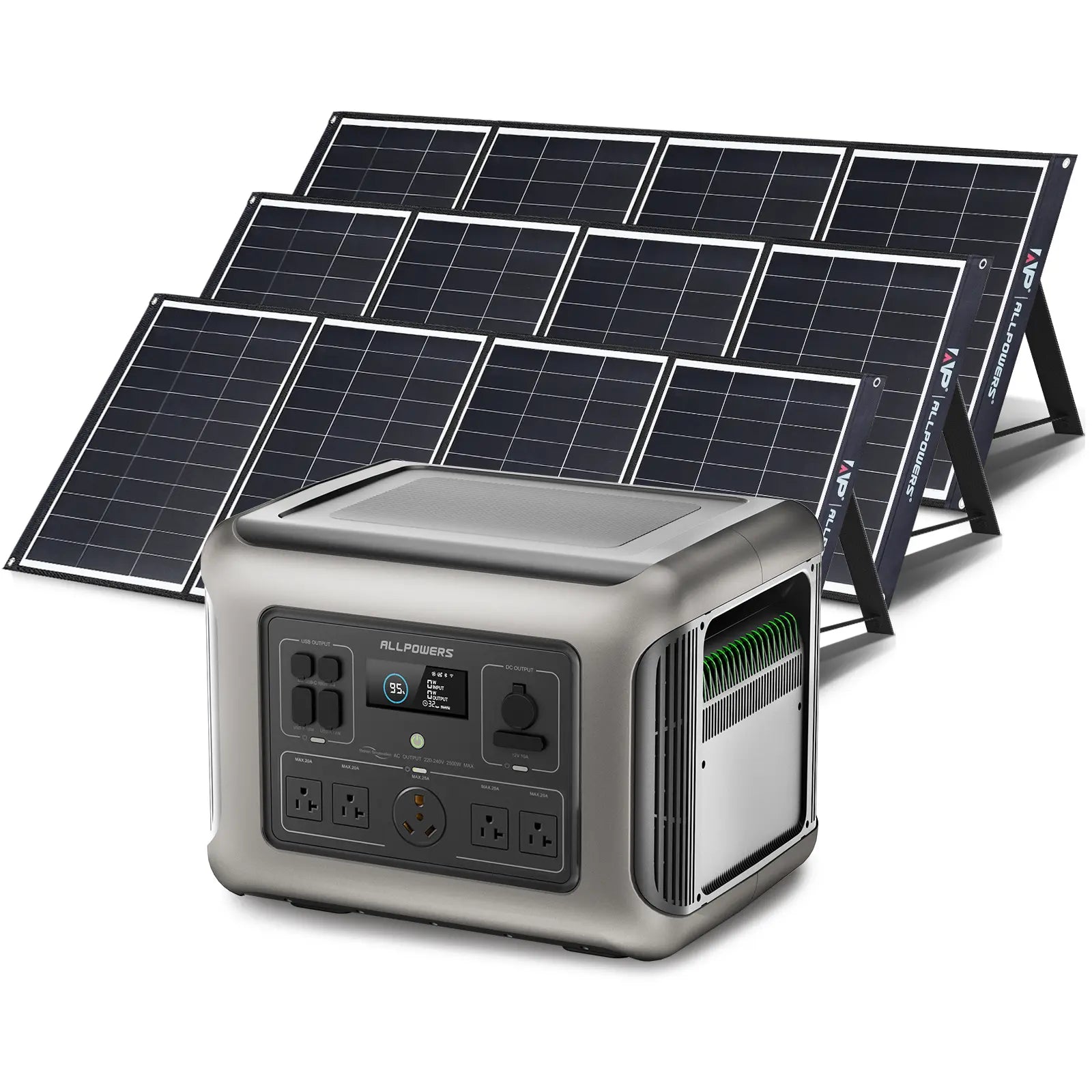 ALLPOWERS Solar Generator Kit 2500W (R2500 + SP035 200W Solar Panel)
