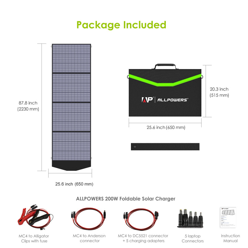 ALLPOWERS Solar Generator Kit 2400W (S2000 Pro + SP033 200W Solar Panel)